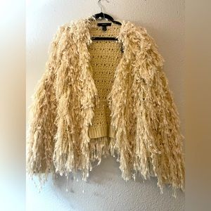 Fuzzy sweater jacket